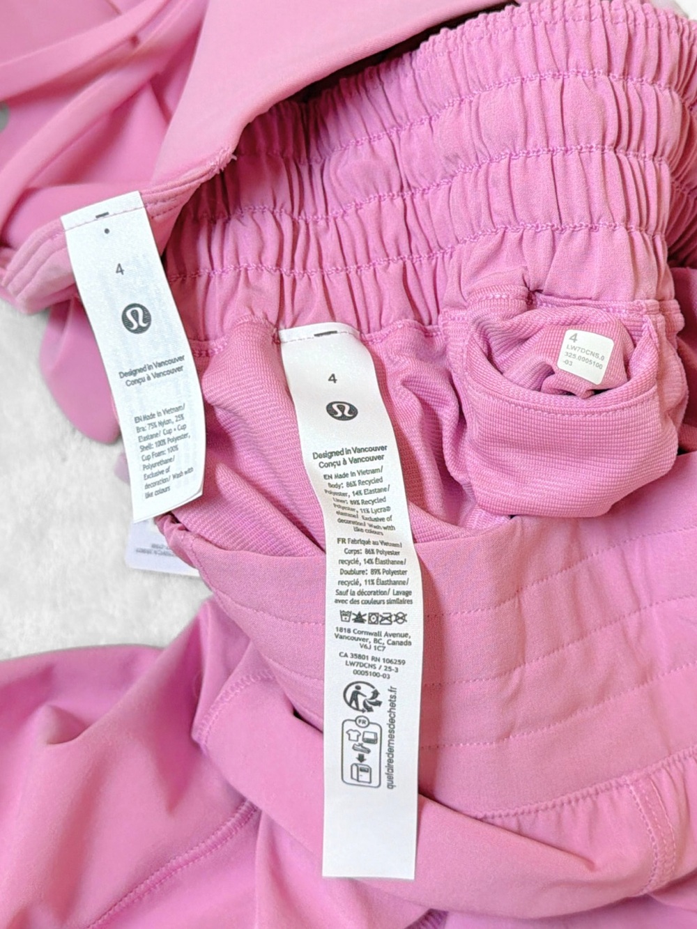 NWT Lululemon Like a Cloud Bra + Hotty Hot Shorts Set – Pink Frosting – Size 4 - Picture 9 of 14